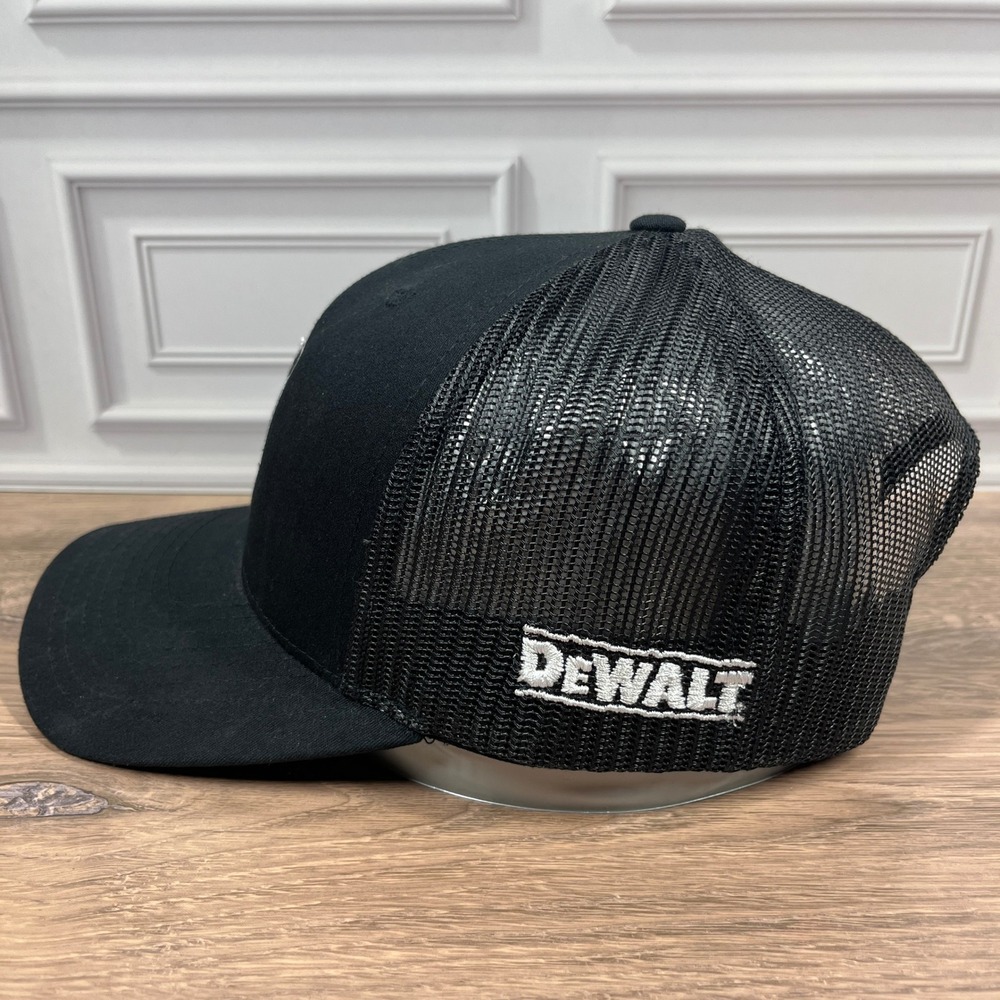Richardson DeWalt Trucker Hat Mens OSFM Black Mesh Snapback Style 112 Cap‎ - Picture 3 of 12